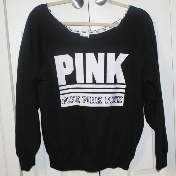 Pink off the shoulder Sweatshirt - Picture 1 of 2